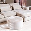 Pouf Elle rond chenille sand ø70 cm