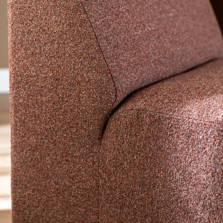Fauteuil Maine en bouclé rouge/rose