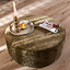 Pouf Elle rond chenille vert ø100 cm