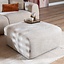 Pouf Maine en chenille beige