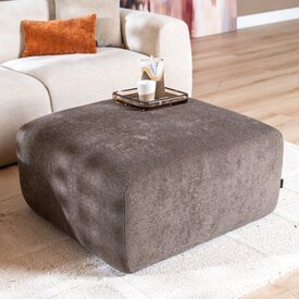 Pouf Maine en chenille brun