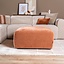 Pouf Maine en tissu chiné terracotta