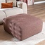 Pouf Maine en bouclé rouge/rose