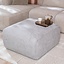 Pouf Maine en tissu chiné taupe
