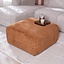 Pouf Maine en tissu bouclé terracotta