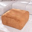 Pouf Maine en tissu bouclé terracotta