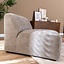 Fauteuil Maine en tissu chiné taupe