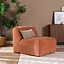 Fauteuil Maine en tissu chiné terracotta