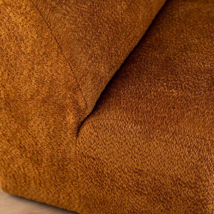 Fauteuil Maine en bouclé terracotta