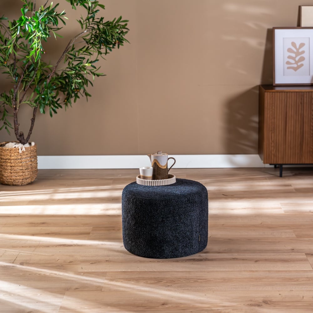 Pouf bouclette Nora noir