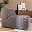 Fauteuil Maine en bouclé brun/gris