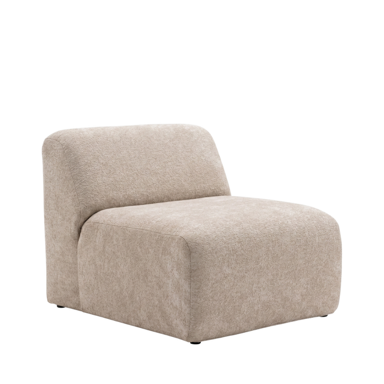 Fauteuil Maine en chenille beige