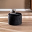 Pouf scandinave Myles tissu chiné noir