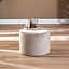 Pouf scandinave Myles tissu chiné taupe