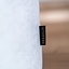 Pouf scandinave Myles tissu chiné blanc