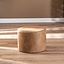 Pouf éco-cuir Kyla beige