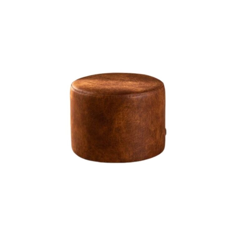 Pouf éco-cuir Kyla cognac
