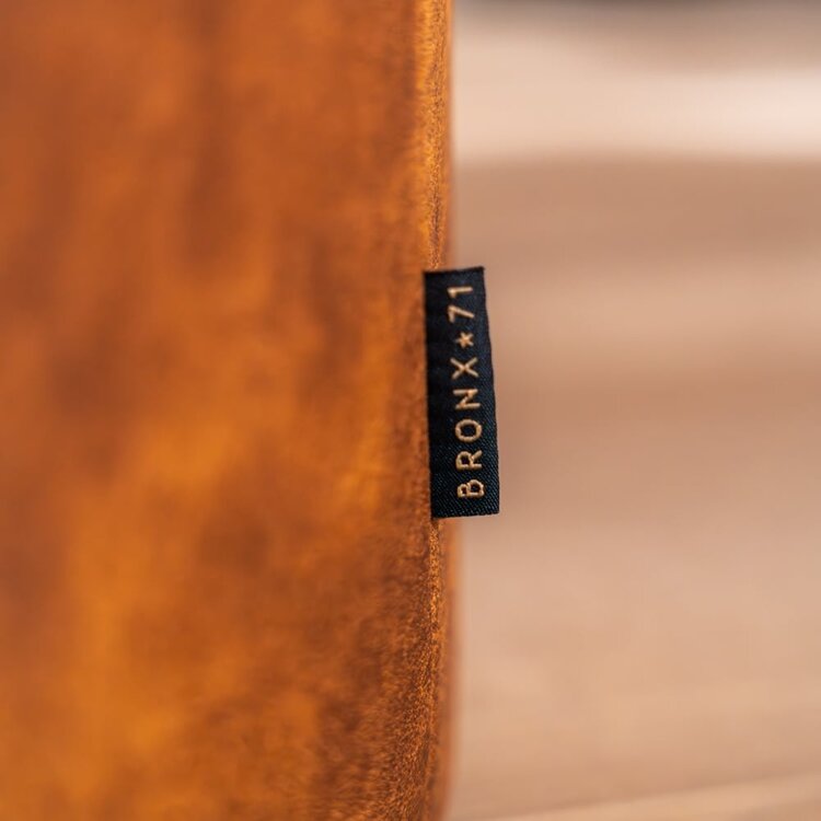 Pouf éco-cuir Kyla cognac