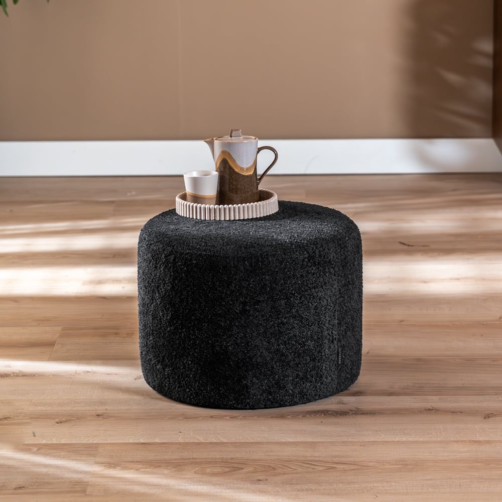 Pouf bouclette Nora noir
