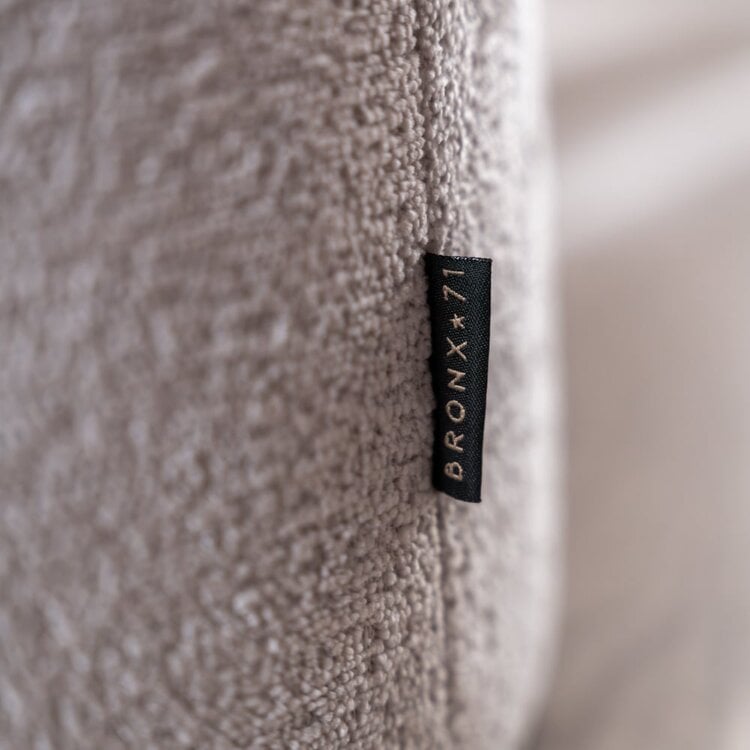 Pouf Juna tissu chenille blanc