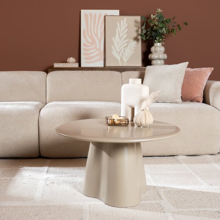 Table basse ronde Orion ø70 cm taupe