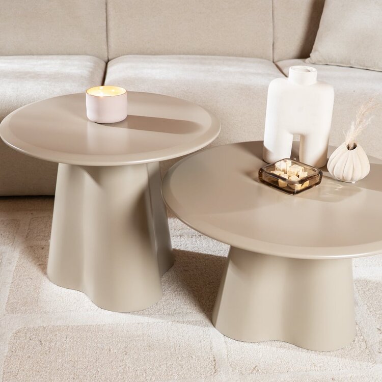 Table basse ronde Orion ø70 cm taupe