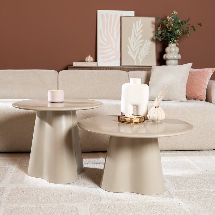 Table basse ronde Orion ø70 cm taupe