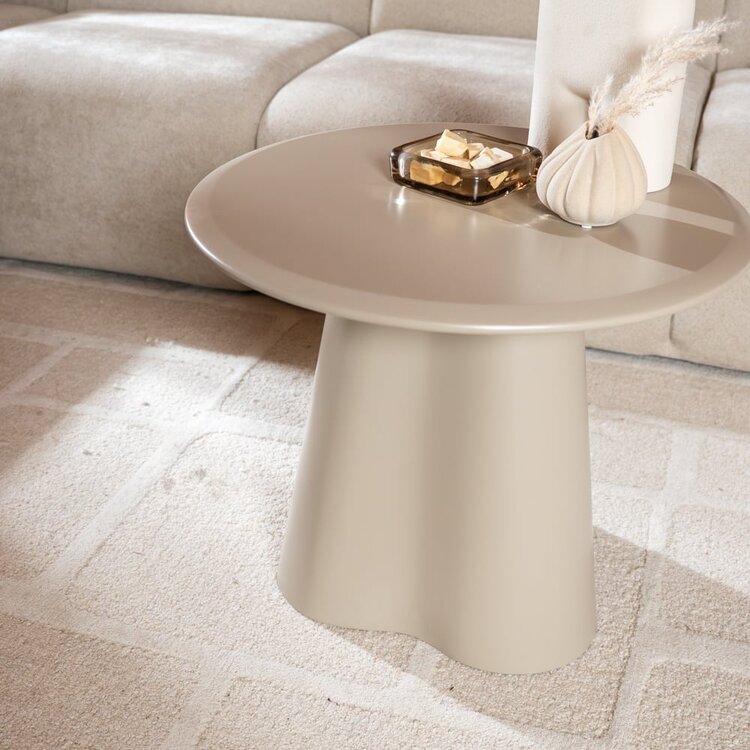 Table d'appoint ronde Orion ø60 cm taupe