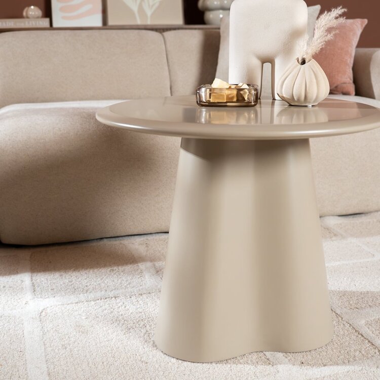 Table d'appoint ronde Orion ø60 cm taupe