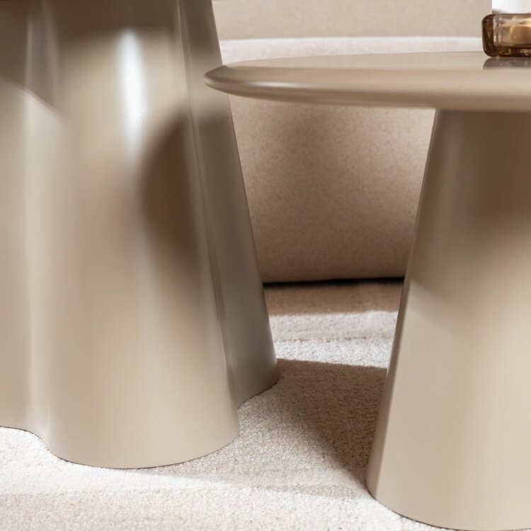 Table d'appoint ronde Orion ø60 cm taupe