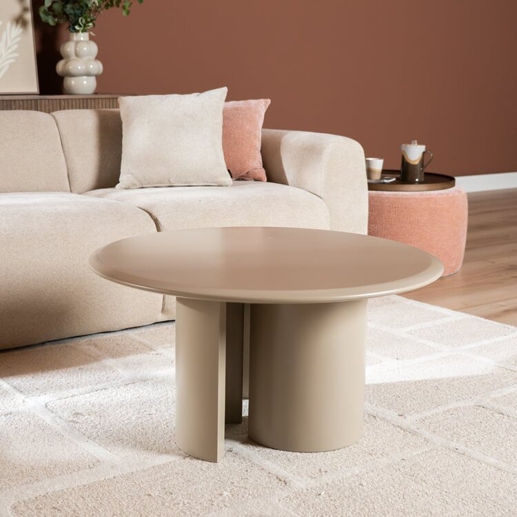 Table basse ronde Nova ø80 cm taupe
