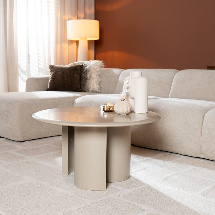 Table basse ronde Nova ø80 cm taupe
