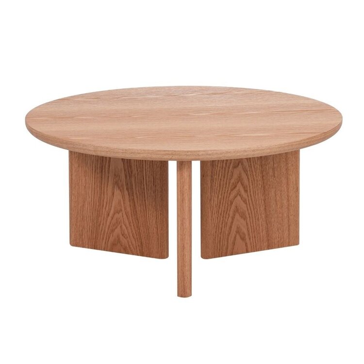 Table basse Aya ø80 cm chêne blanc