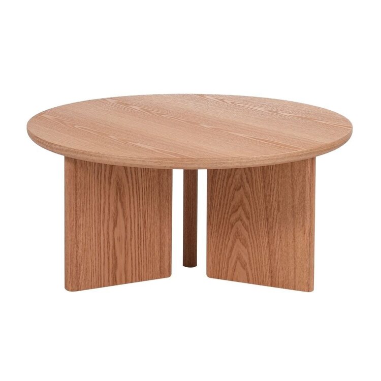 Table basse Aya ø80 cm chêne blanc