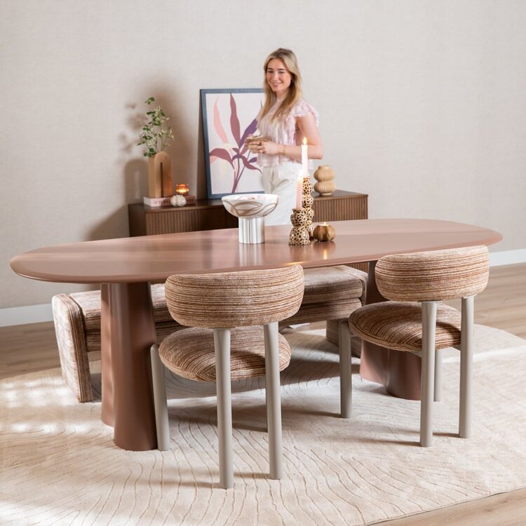 Table à manger Cosmo 220 x 110 cm mocha mousse