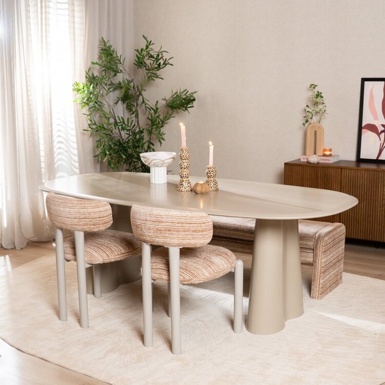 Table à manger Cosmo 220 x 110 cm taupe