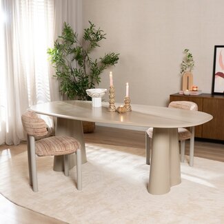 Table à manger Cosmo 220 x 110 cm taupe