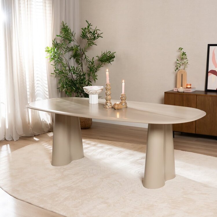 Table à manger Cosmo 220 x 110 cm taupe