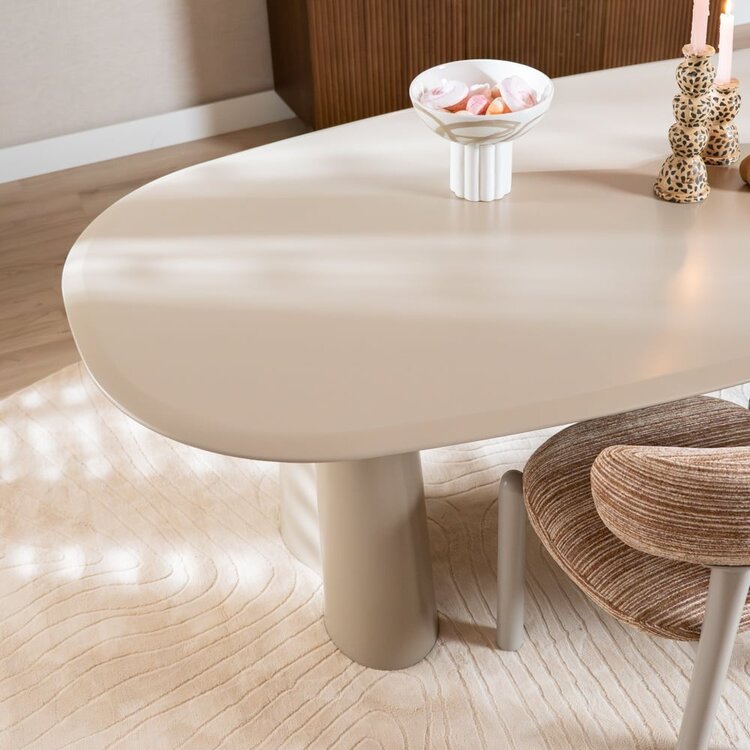 Table à manger Cosmo 220 x 110 cm taupe