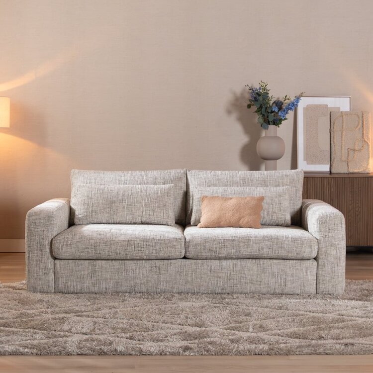 Canapé 3 places Kyle chenille sand grey