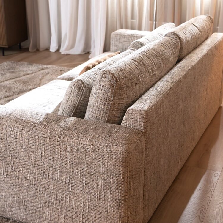 Canapé 3 places Kyle chenille sand grey