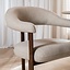 Chaise de salle à manger Nori en lin taupe