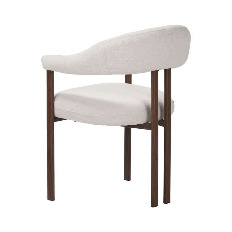 Chaise de salle à manger Nori en lin off white