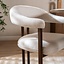 Chaise de salle à manger Nori en lin off white