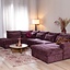 Canapé en U Kyle 6 places chenille violet