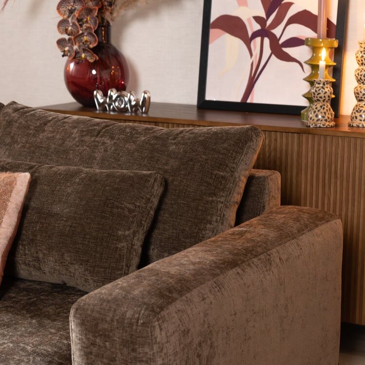 Canapé en U Kyle 6 places chenille mocha