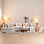 Canapé en U Kyle 6 places chenille sand grey