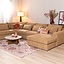 Canapé en U Kyle 6 places chenille jaune ocre