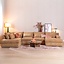 Canapé en U Kyle 6 places chenille jaune ocre