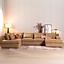 Canapé en U Kyle 6 places chenille jaune ocre